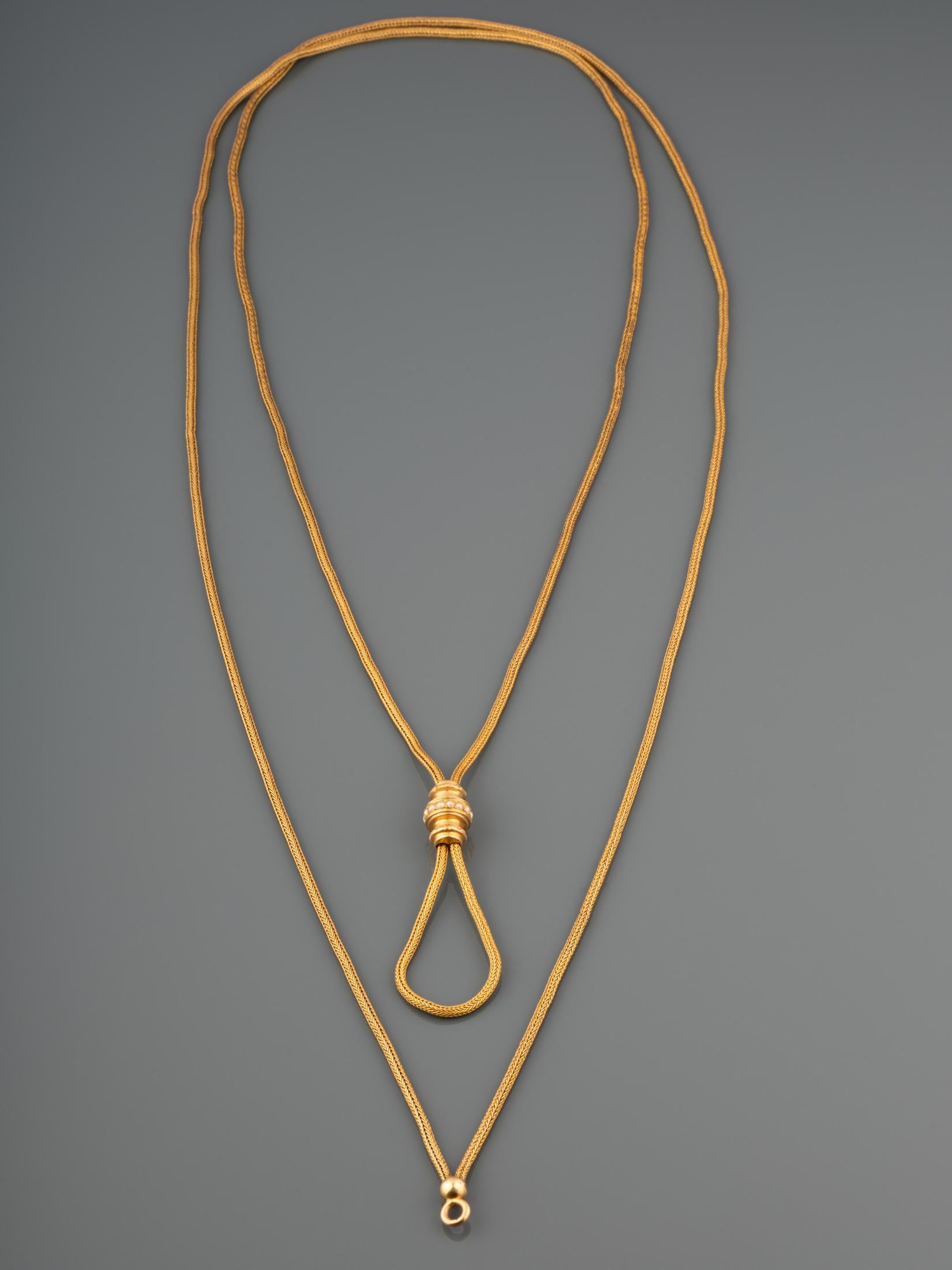 Women's French antique Gold chain For Sale