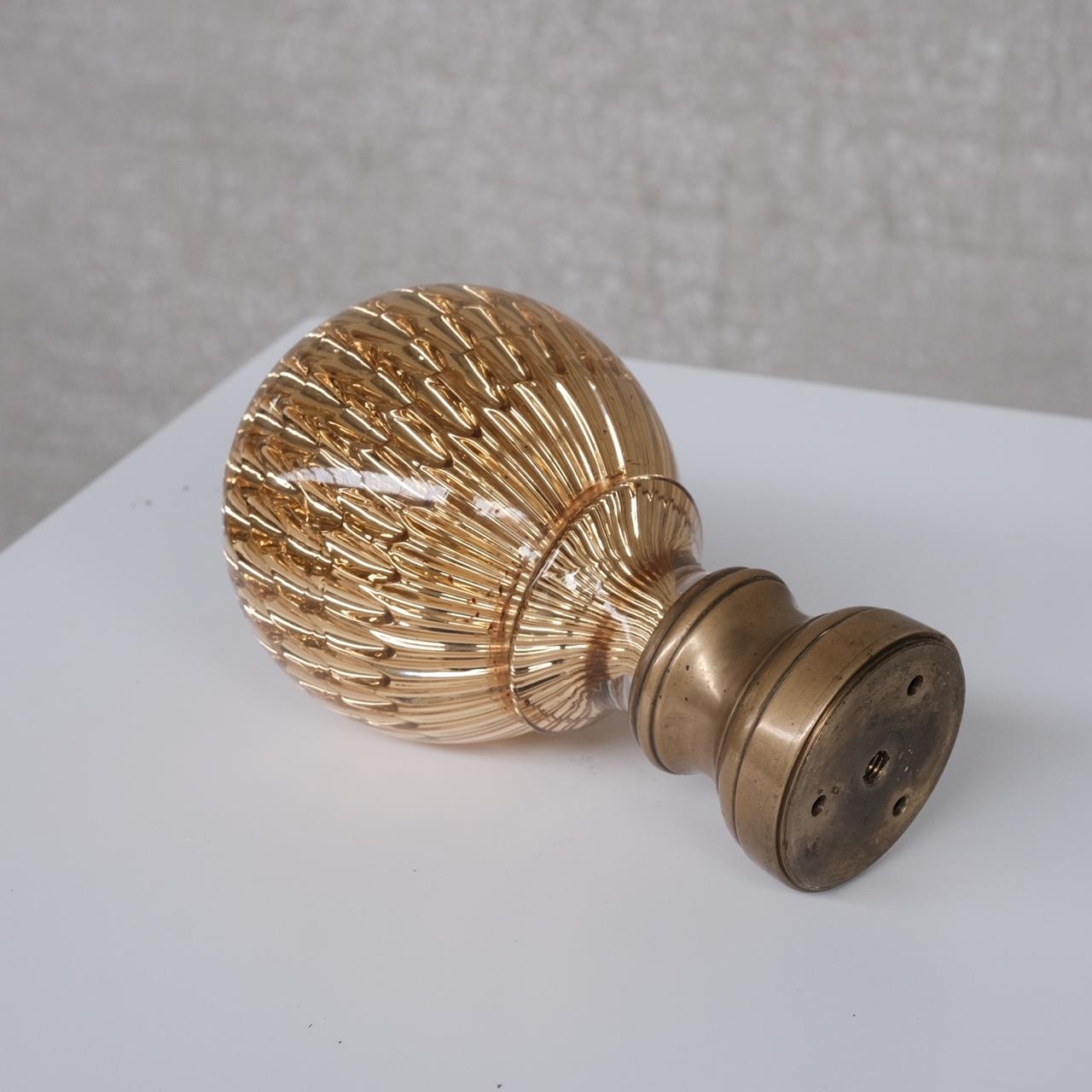 Brass French Antique Golden Boule D'Escalier