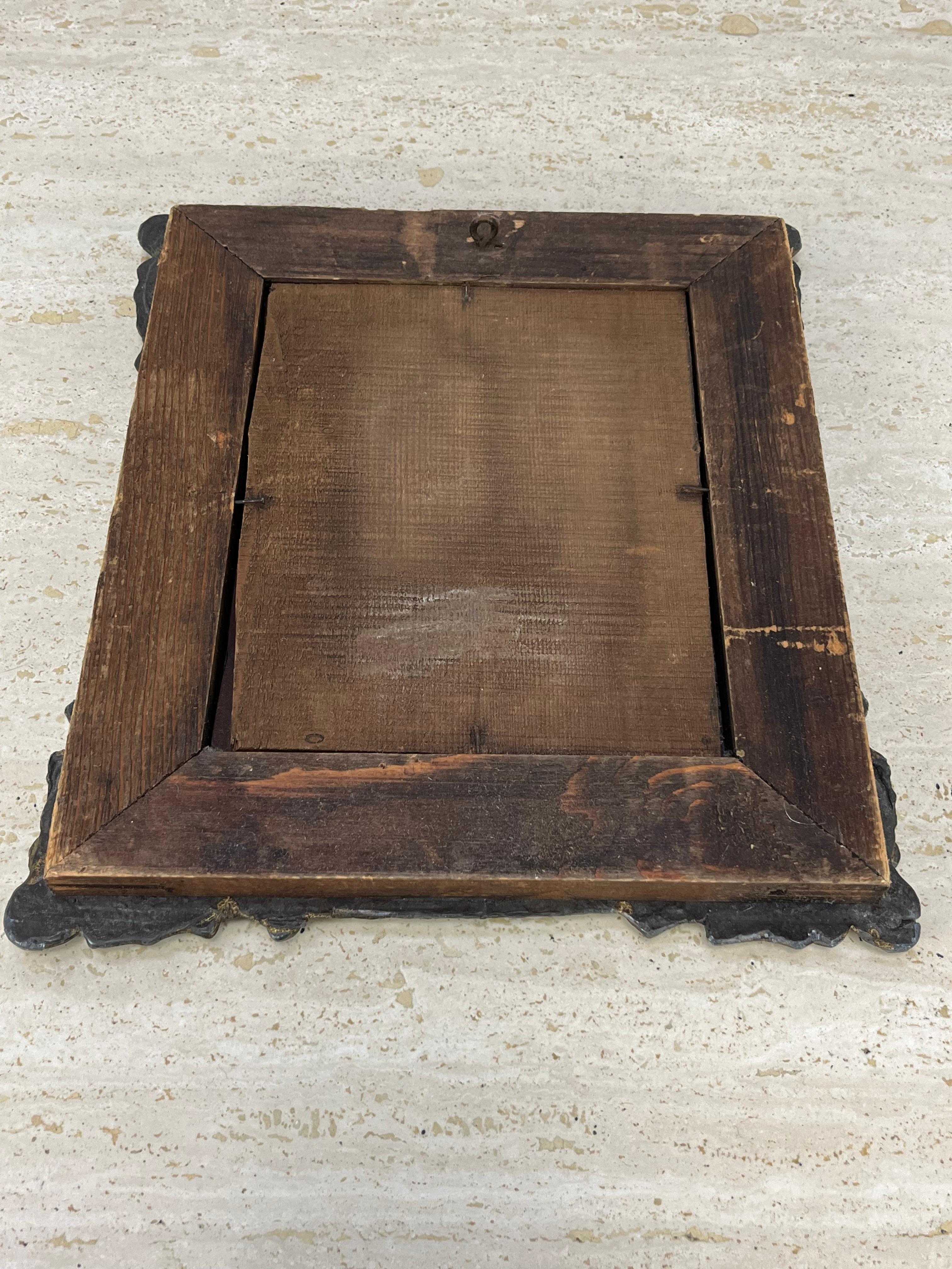 Antique Mirror en plomb doré français 19ème siècle en vente 10