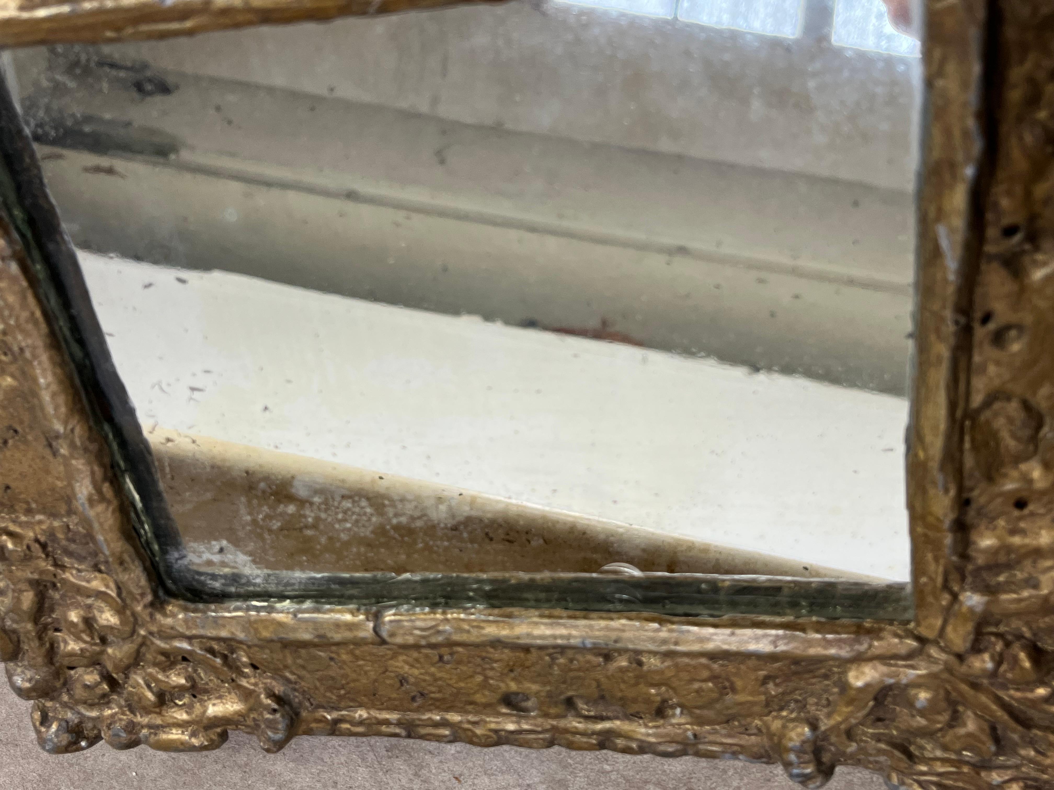 Antique Mirror en plomb doré français 19ème siècle en vente 11