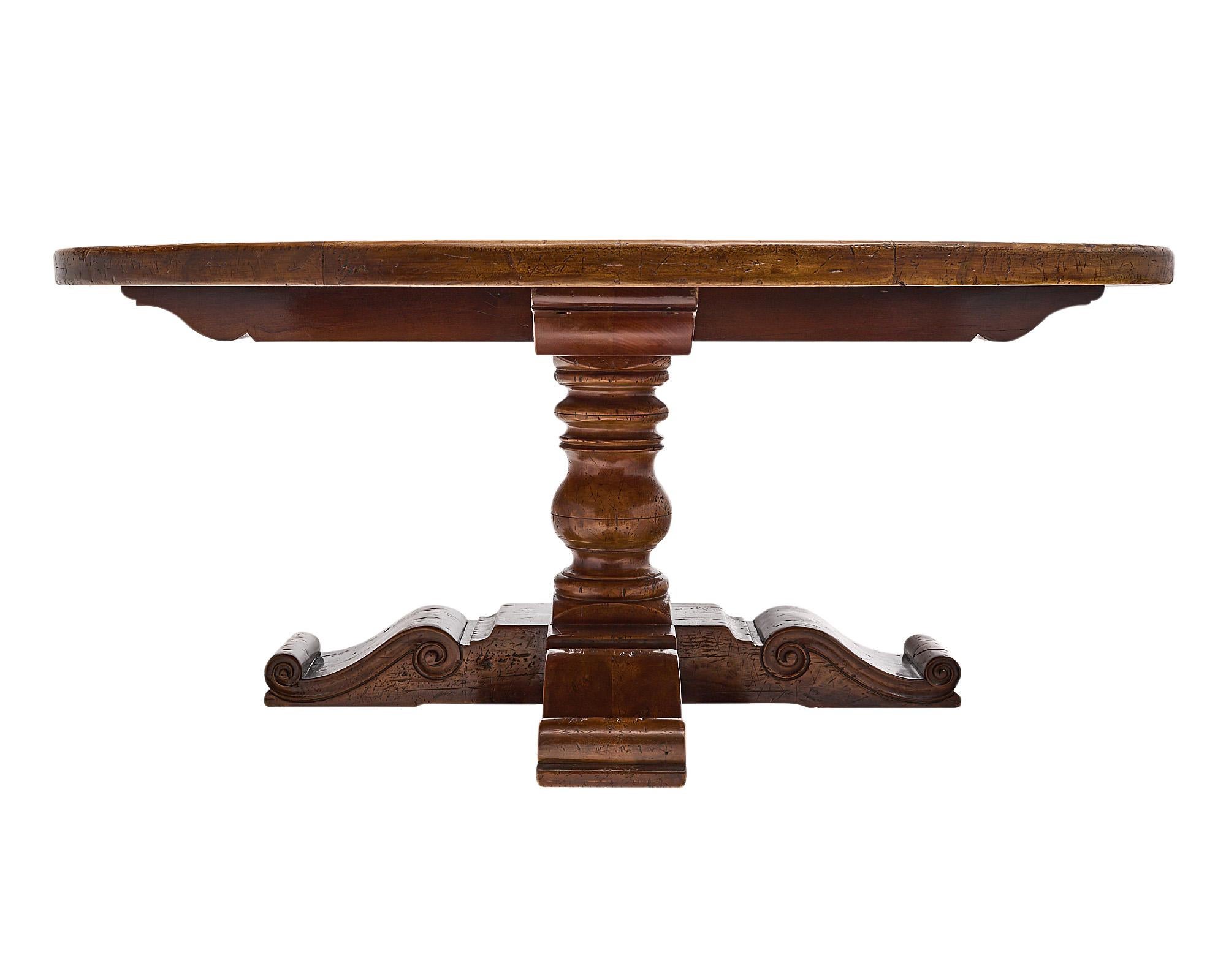 French Antique Grand Walnut Table 2