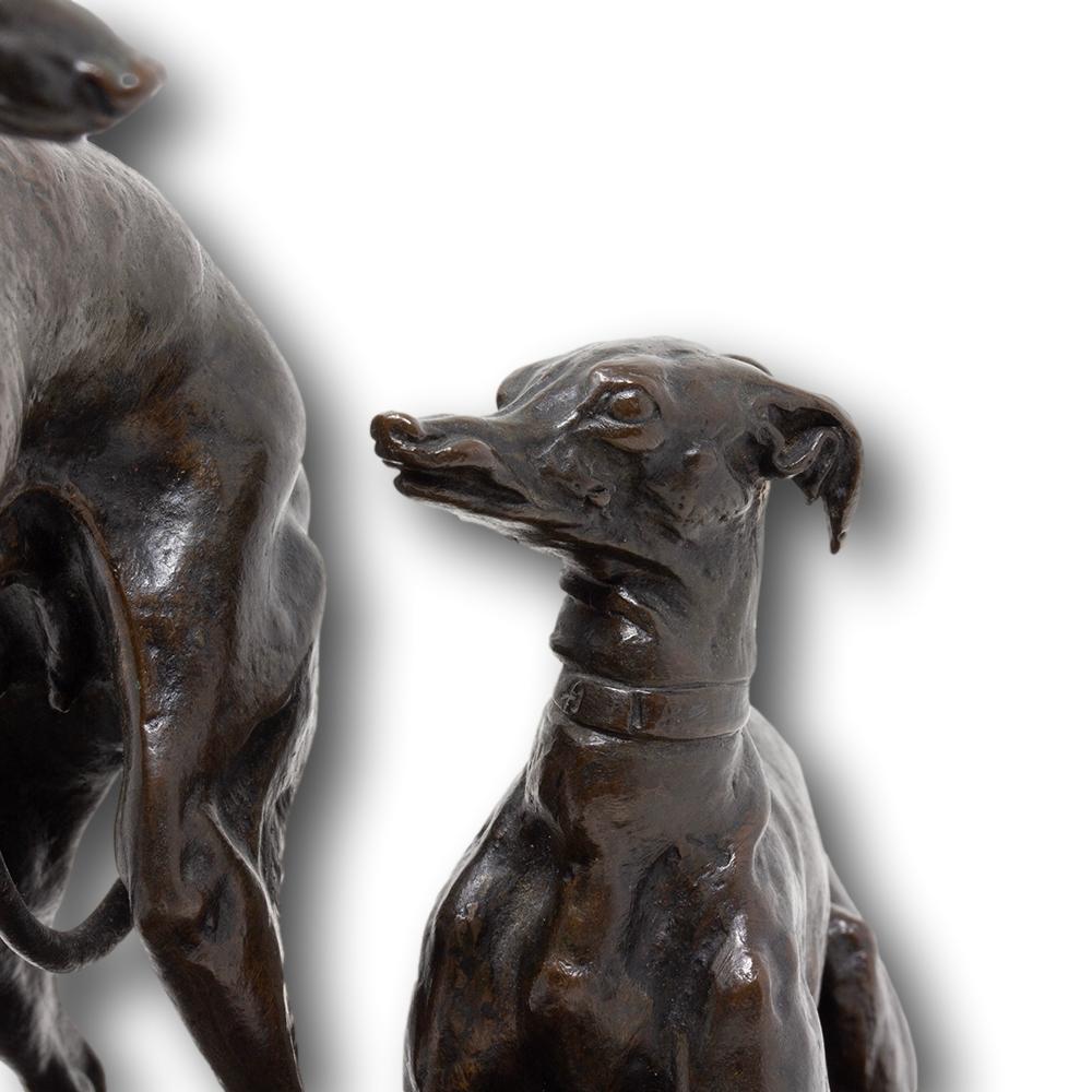 French Antique Greyhound Bronze Pierre-Jules Mene 5