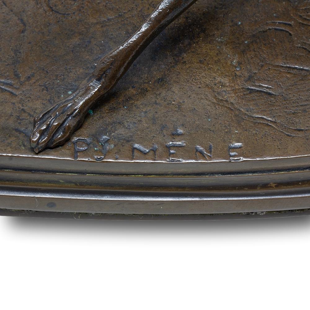 French Antique Greyhound Bronze Pierre-Jules Mene 7