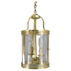 French Antique Hall Lantern in Brass