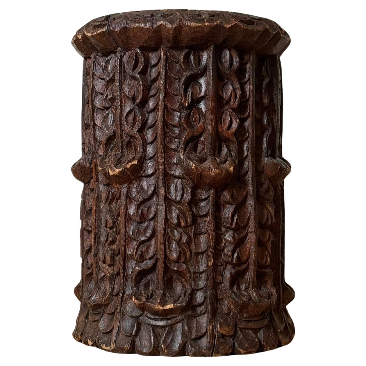 Antique French Plinthe en bois sculpté à la main en vente