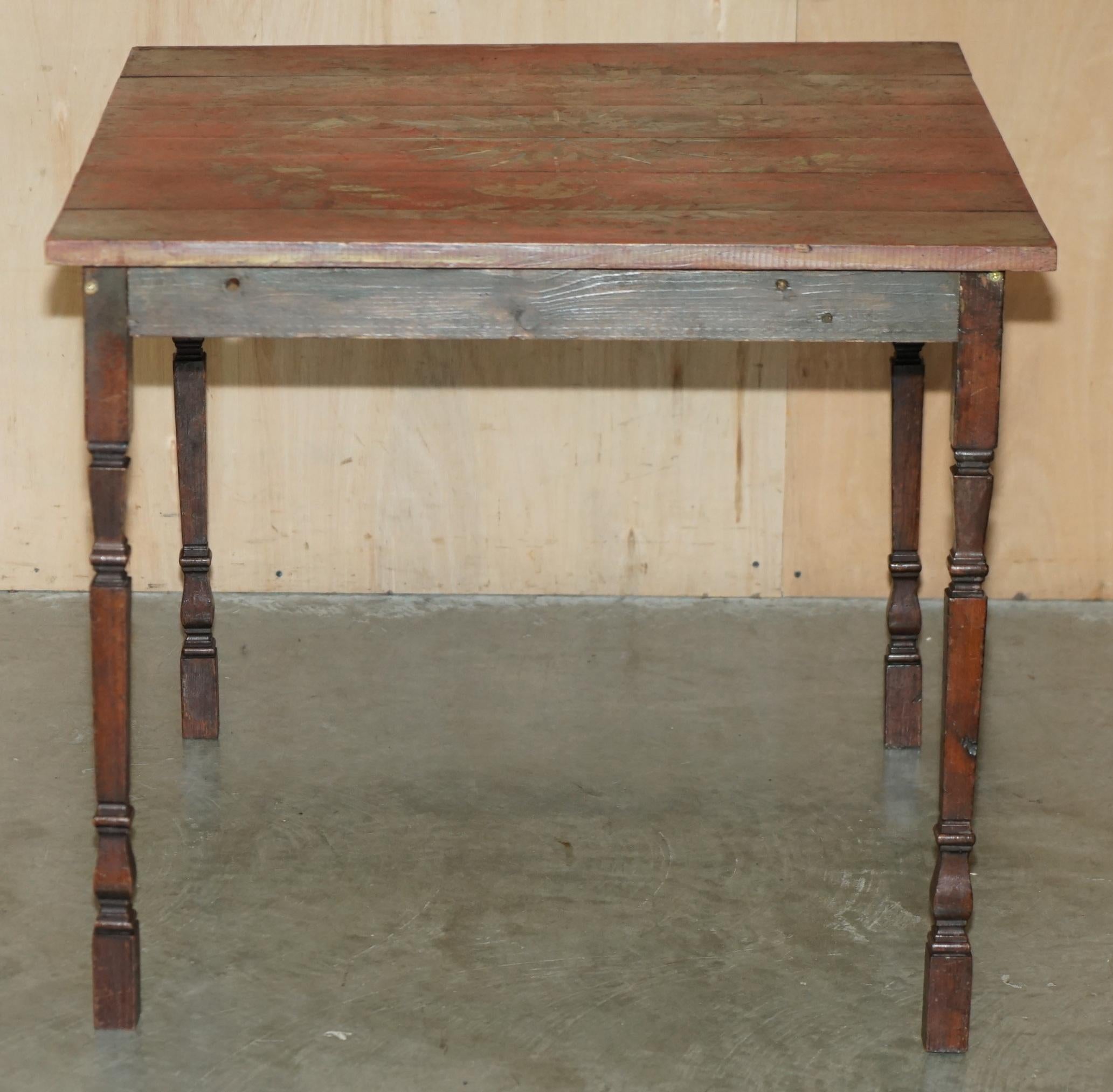 Victorien Table FRANÇAIS ANTIQUE PINE VENDANGE WINE TASTING TABLE LOVELY! en vente