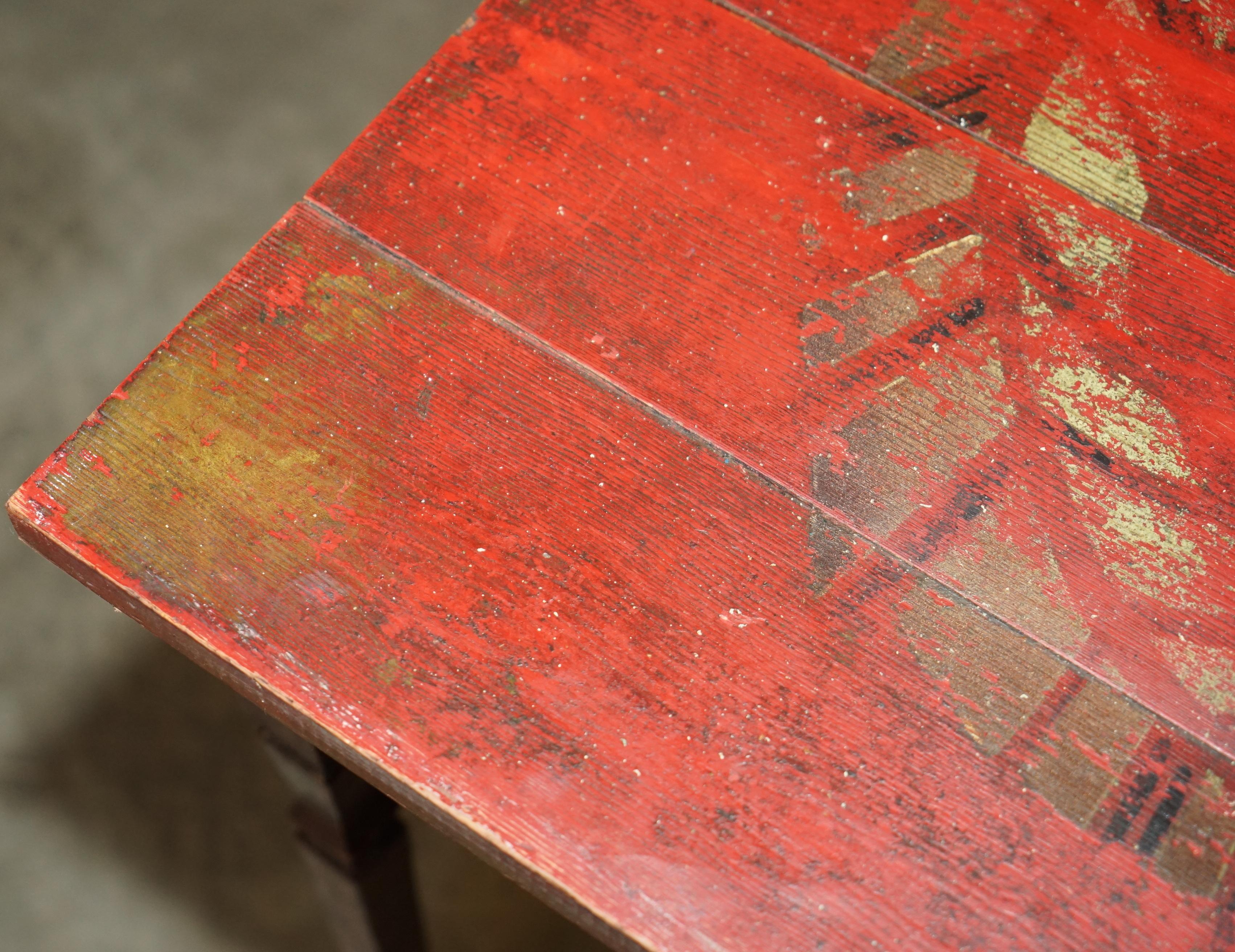 Table FRANÇAIS ANTIQUE PINE VENDANGE WINE TASTING TABLE LOVELY! en vente 1