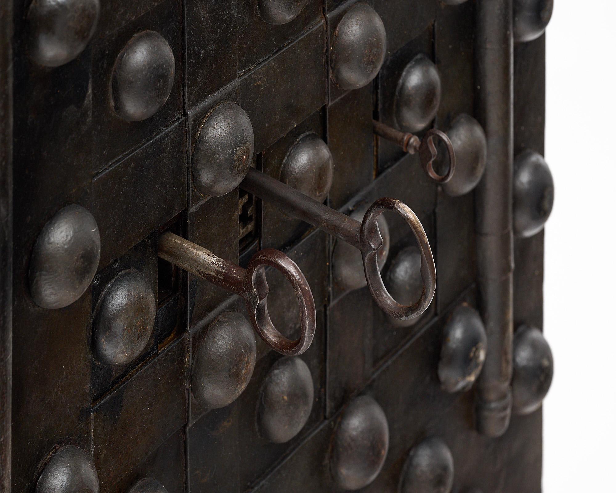 Steel French Antique Hobnail Safe