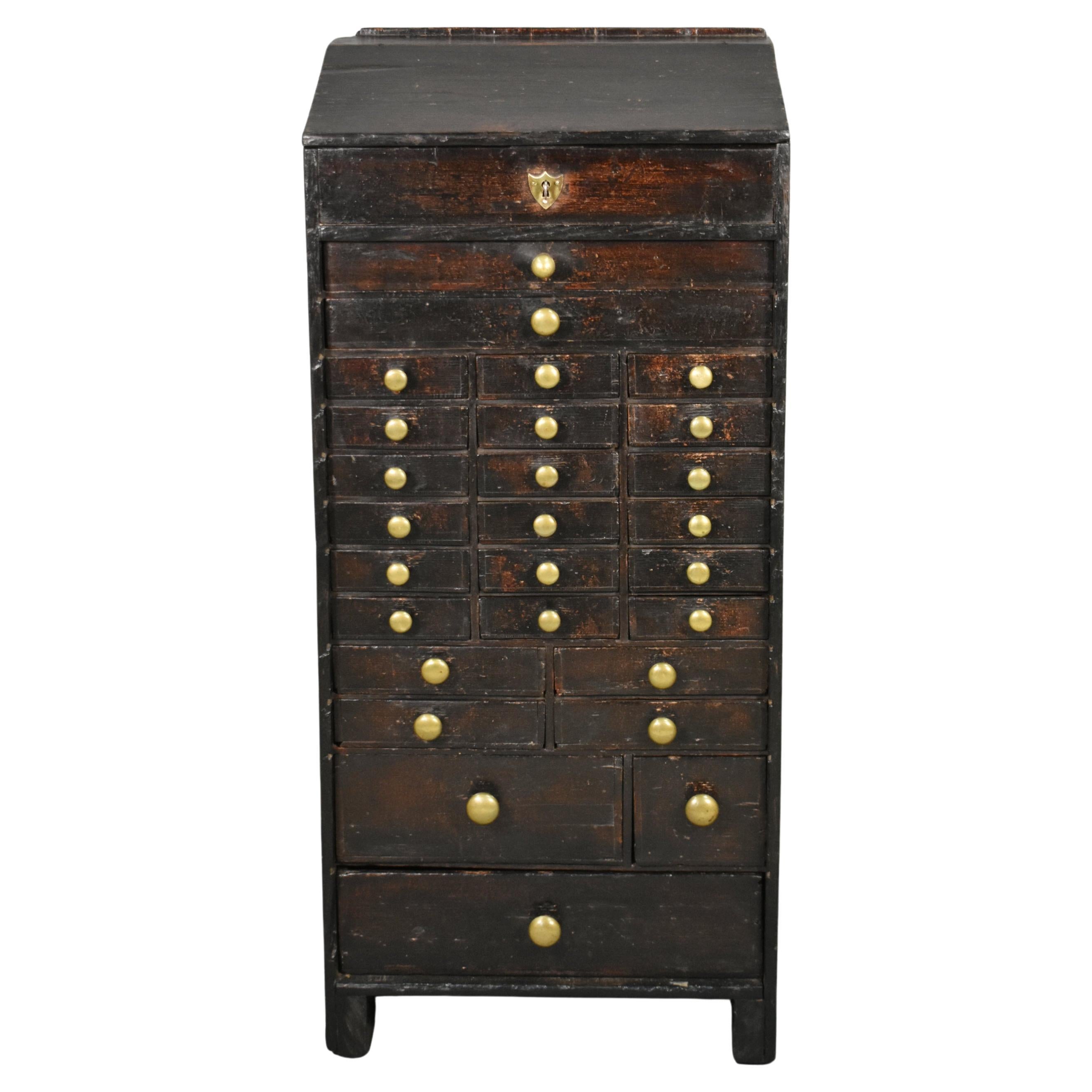 Mobiletto da orologiaio antico francese