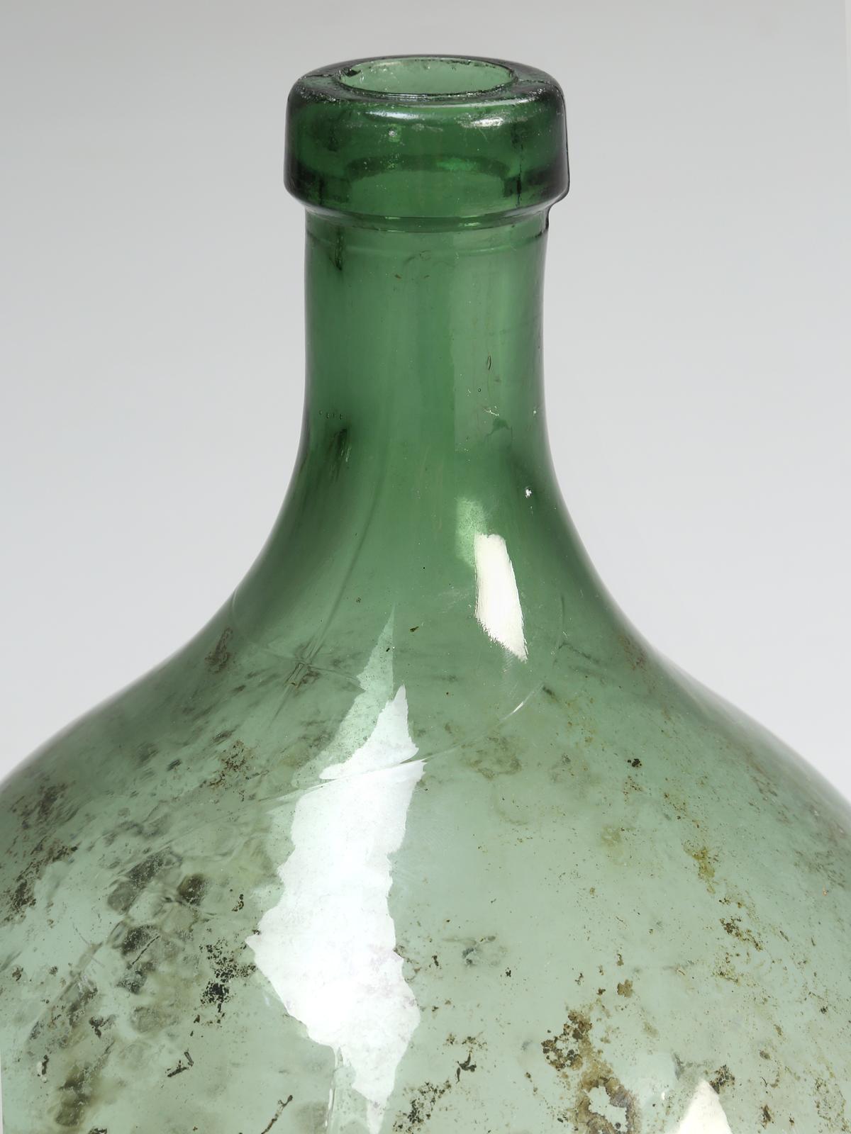 French Antique Large Demijohn Glass Bottle 1