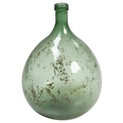 French Antique Large Demijohn Glass Bottle