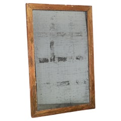 French Antique Large Gilt Reeded Mirror