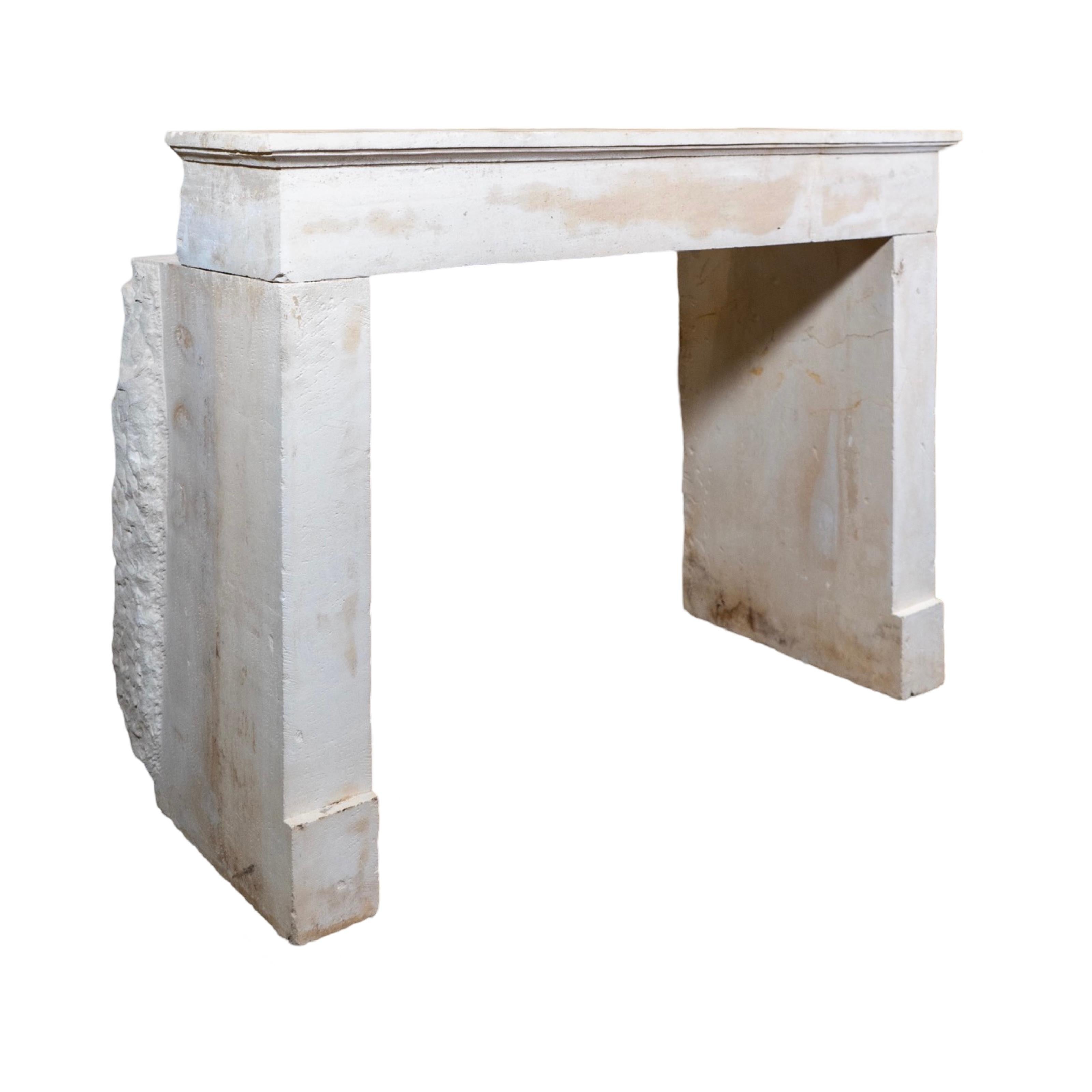 Chimenea francesa antigua de piedra caliza para granja Caliza en venta