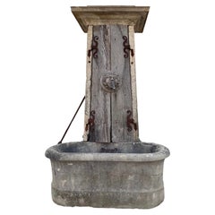 French Antique Limestone Fountain