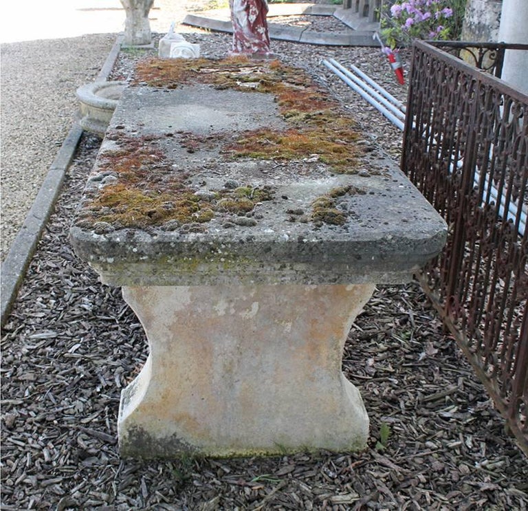French Antique Limestone Garden Table, 18th Century at 1stDibs
