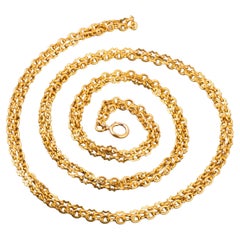 French Antique Long Gold Chain