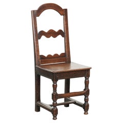 French antique Lorraine chair made of oak from the 18th century