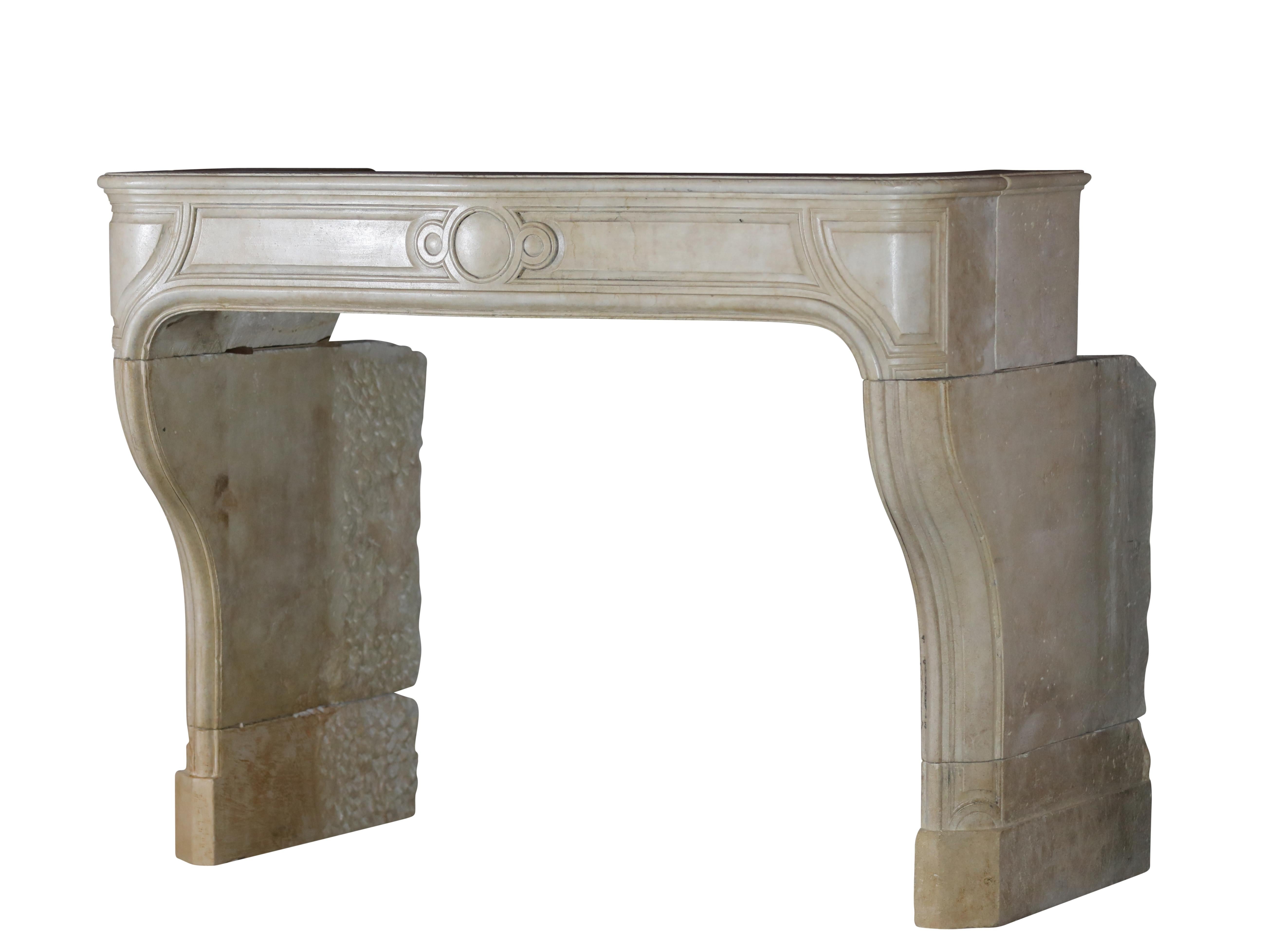 French Antique Louis XIV Limestone Fireplace Surround For Sale 10