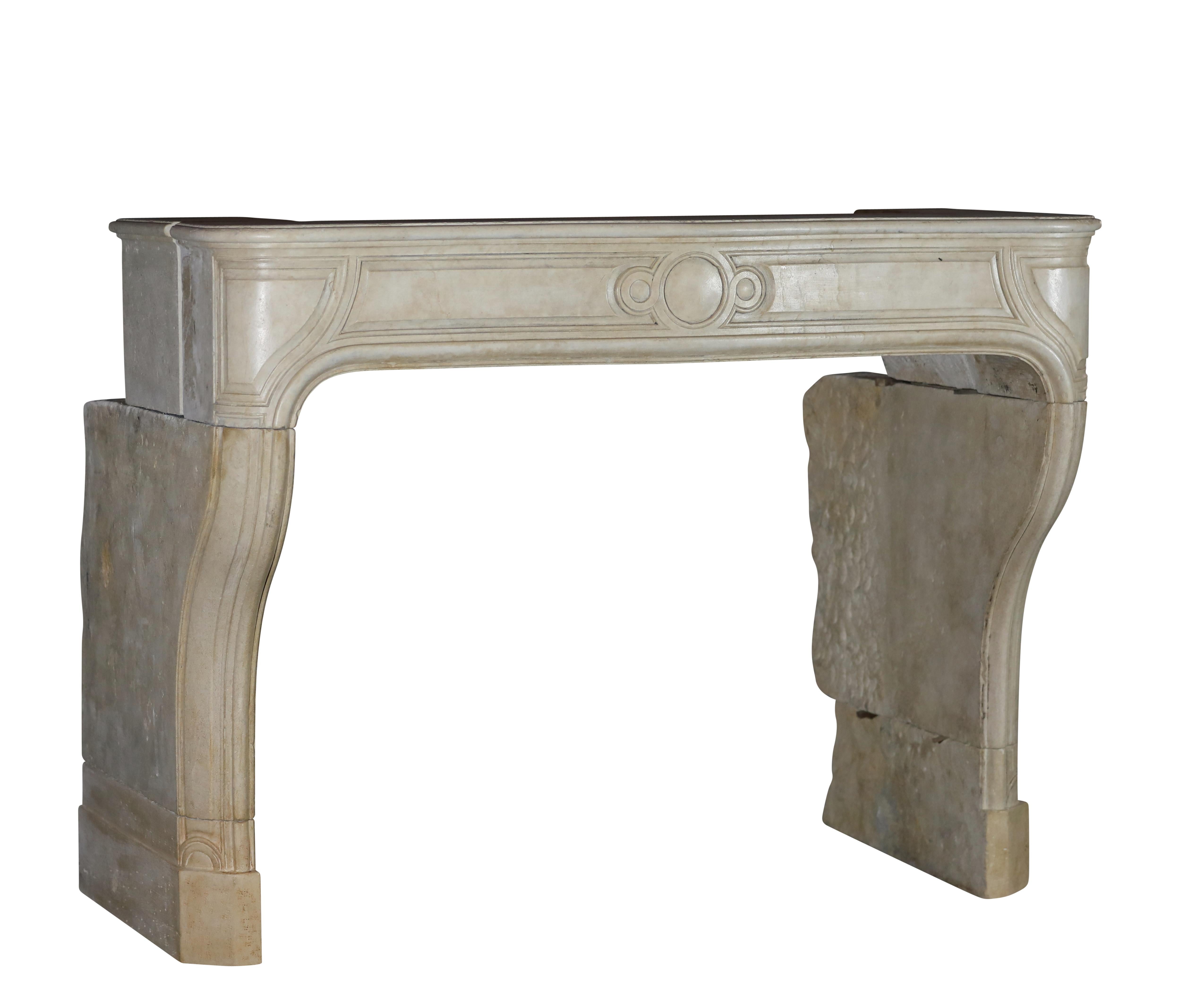 French Antique Louis XIV Limestone Fireplace Surround For Sale 11
