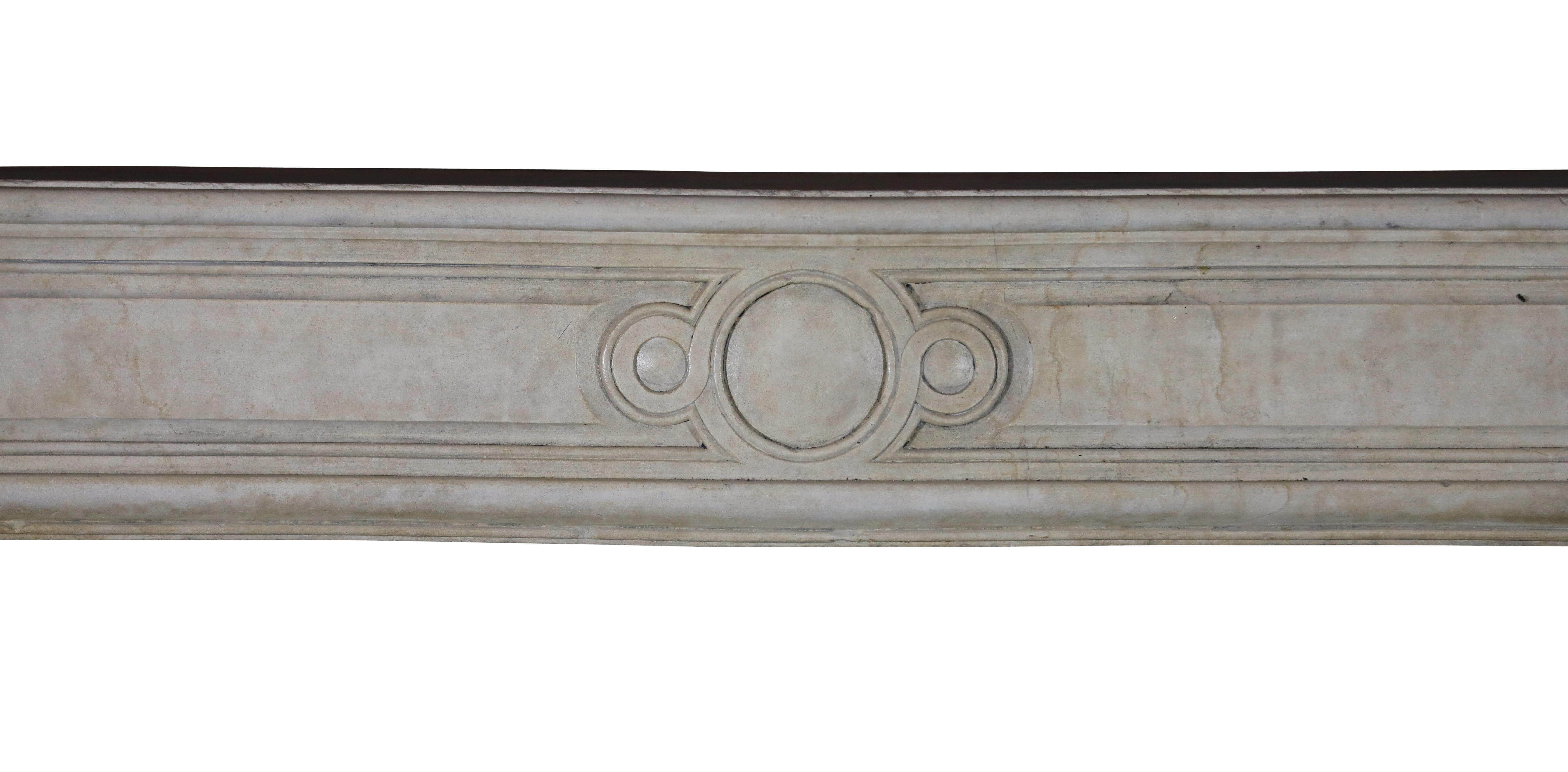 French Antique Louis XIV Limestone Fireplace Surround For Sale 2
