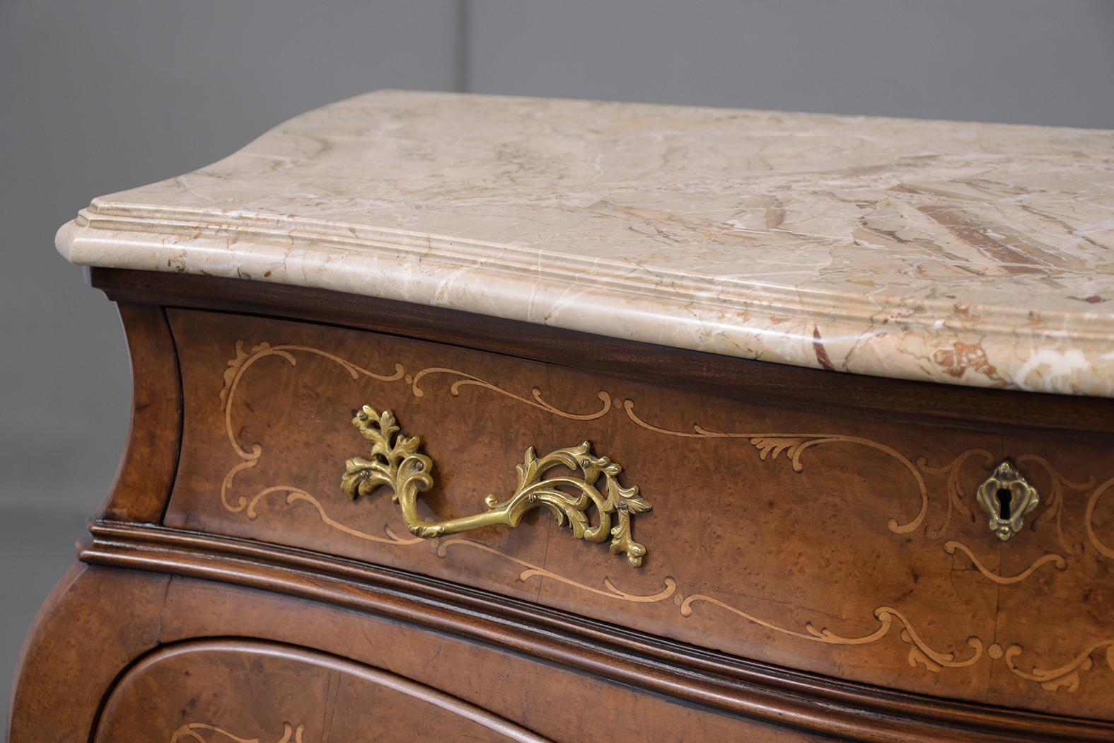 French Antique Louis XV Marble Commode 5