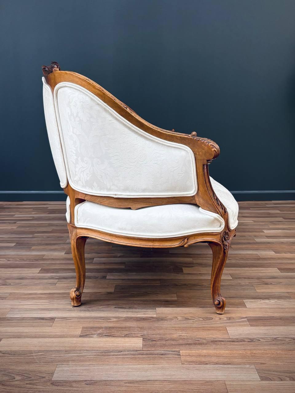 Tissu Canapé Love Seat de style Louis XV, antiquité française