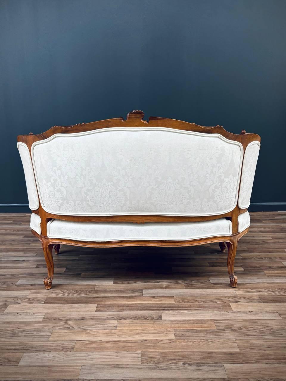 French Antique Louis XV-Style Love Seat Sofa 2
