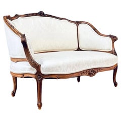 French Vintage Louis XV-Style Love Seat Sofa