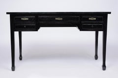 French Antique Louis XVI Ebonized Desk