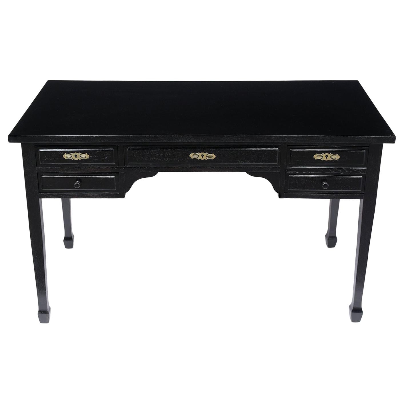 French Antique Louis XVI Ebonized Desk