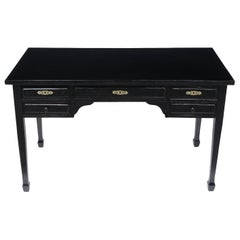 French Antique Louis XVI Ebonized Desk