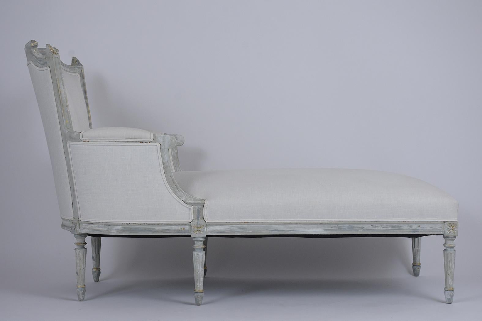 19th Century Antique Louis XVI Chaise Lounge