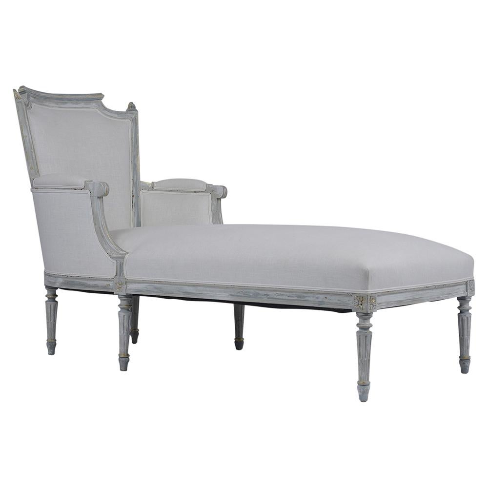 French Antique Louis XVI Chaise Lounge