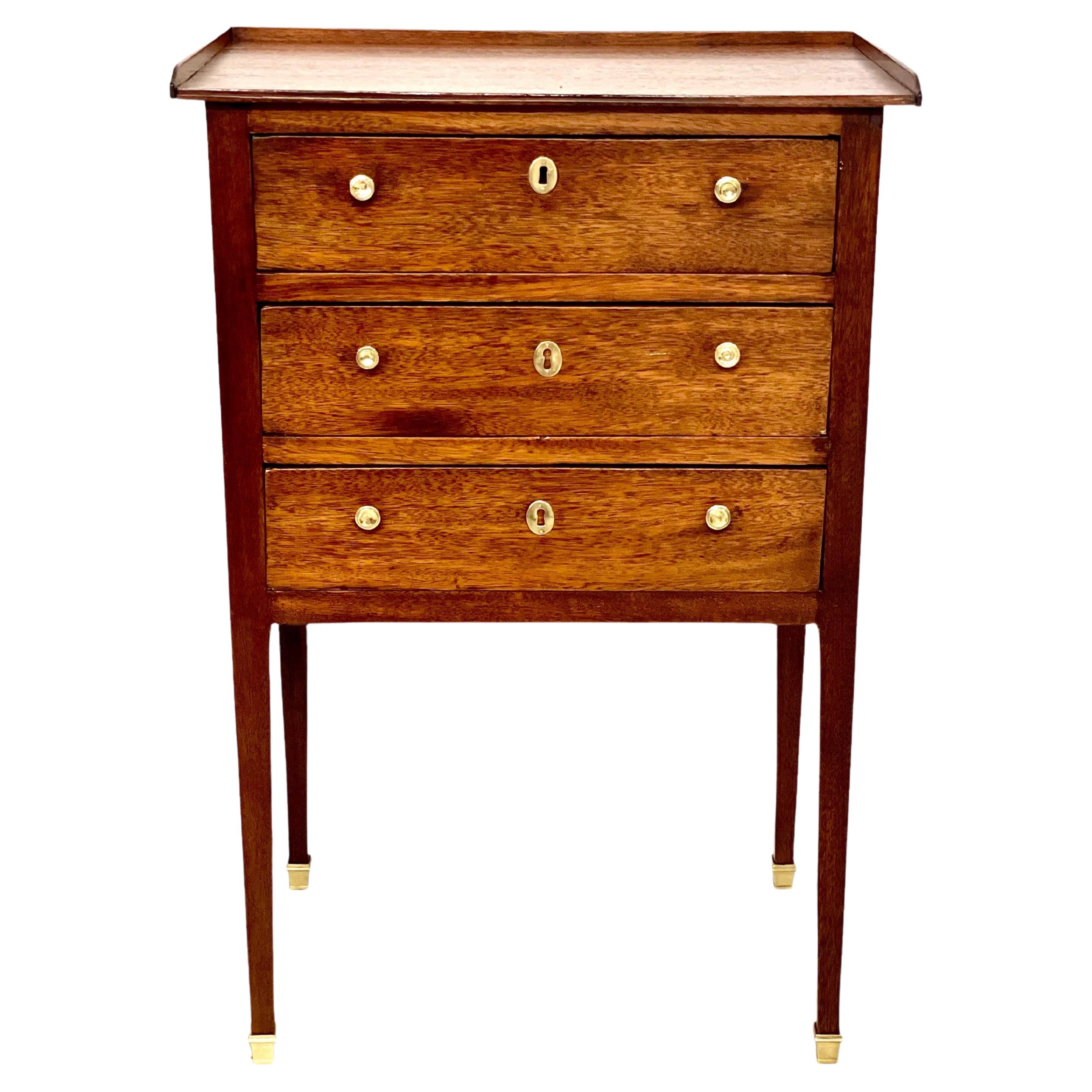 19th Century Louis XVI Walnut Chest of Drawers or Chiffonnier For Sale