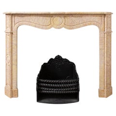 French Antique Marble French Fireplace