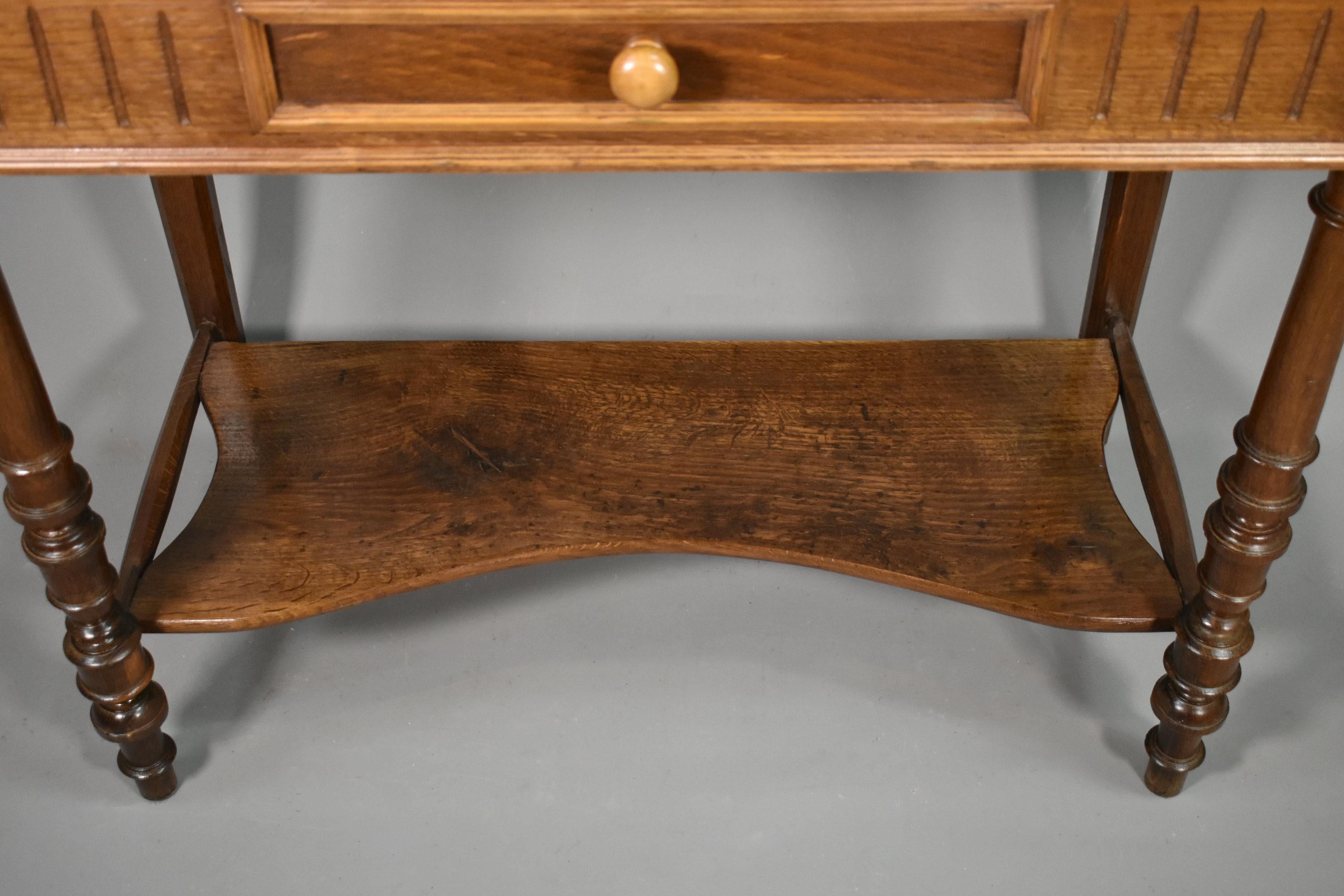 XX secolo Lavabo Antique French in marmo e Oak in vendita