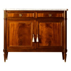 French Vintage Marble Sideboard / Louis XVI Cupboard