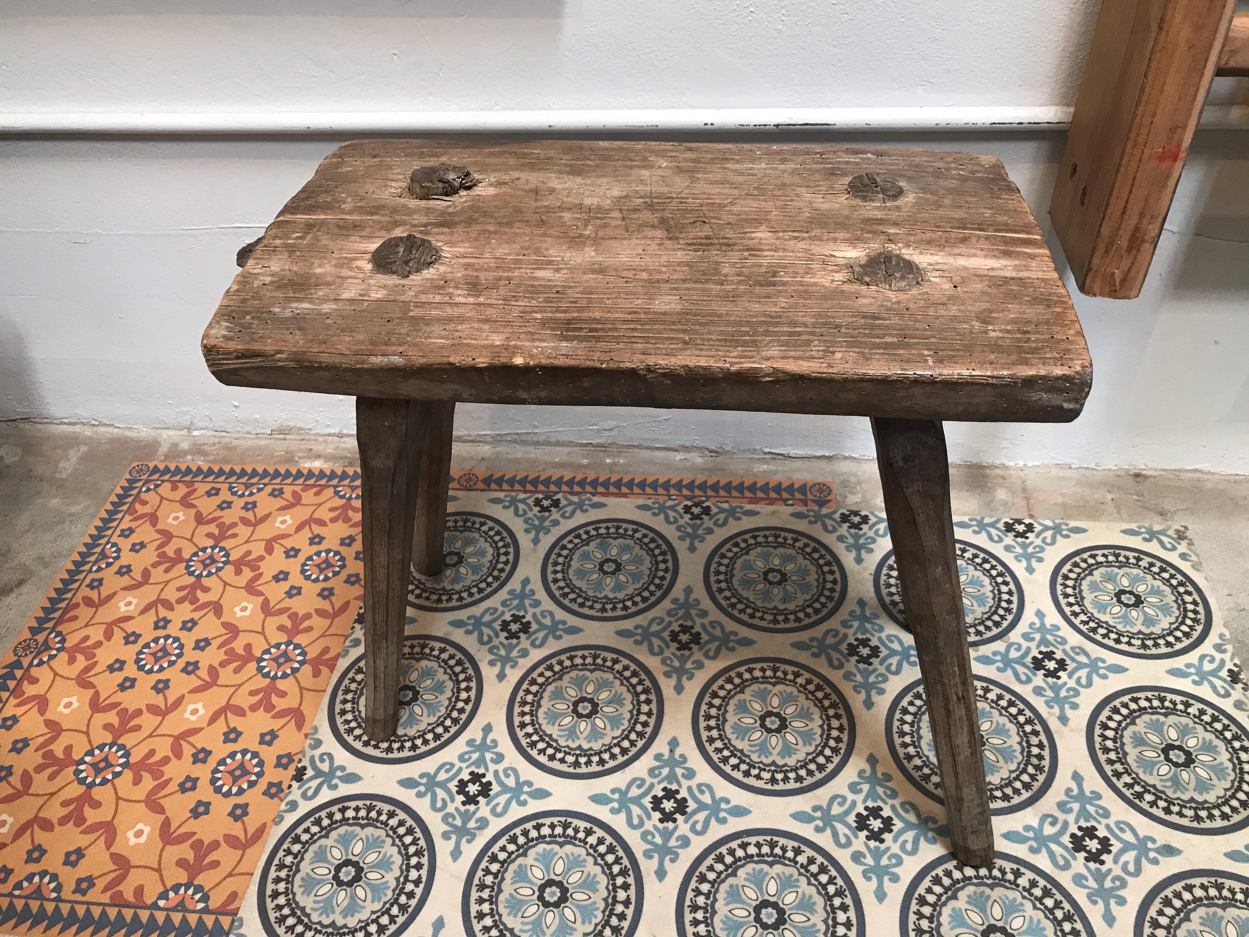 Rustic French Antique Milking Stool