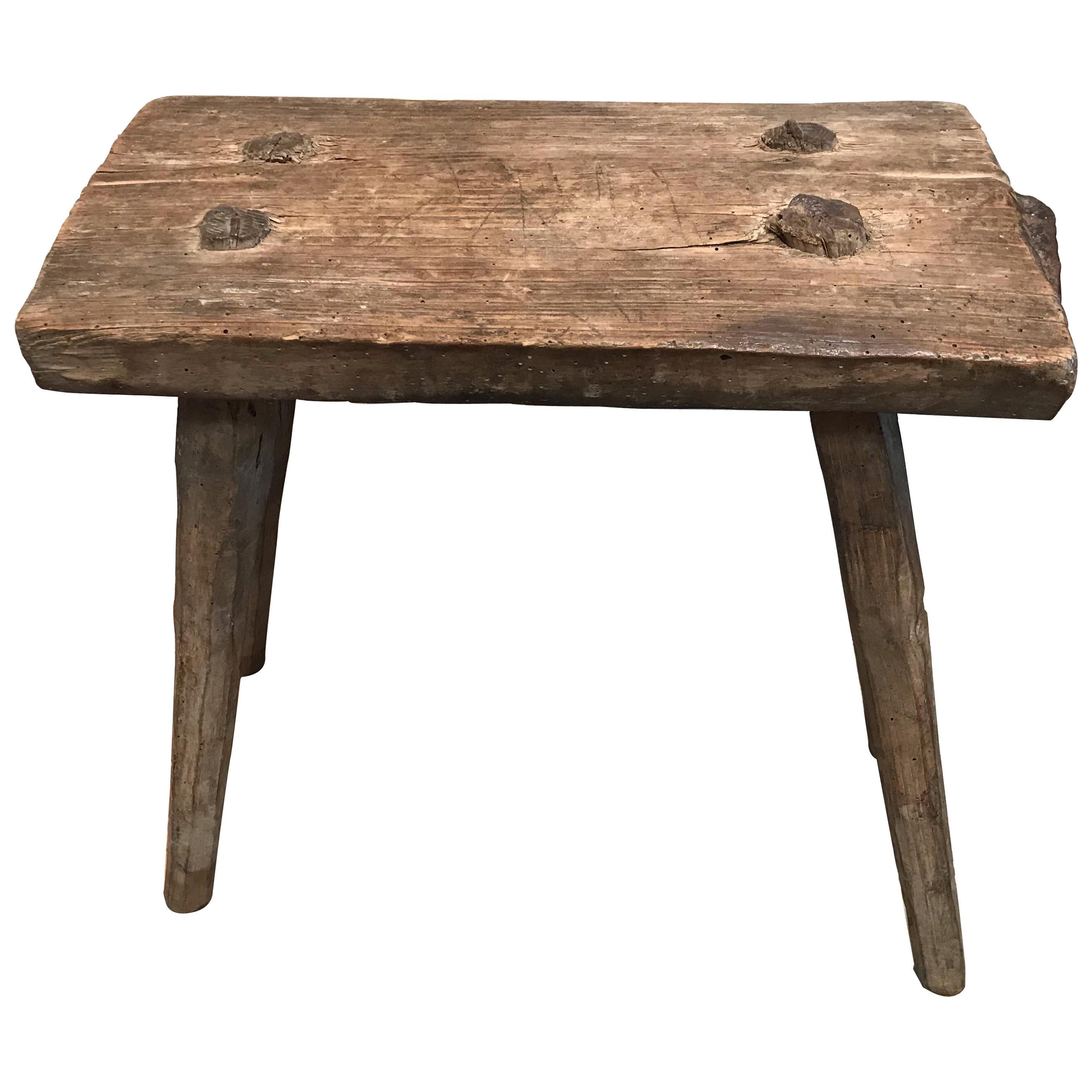 French Antique Milking Stool