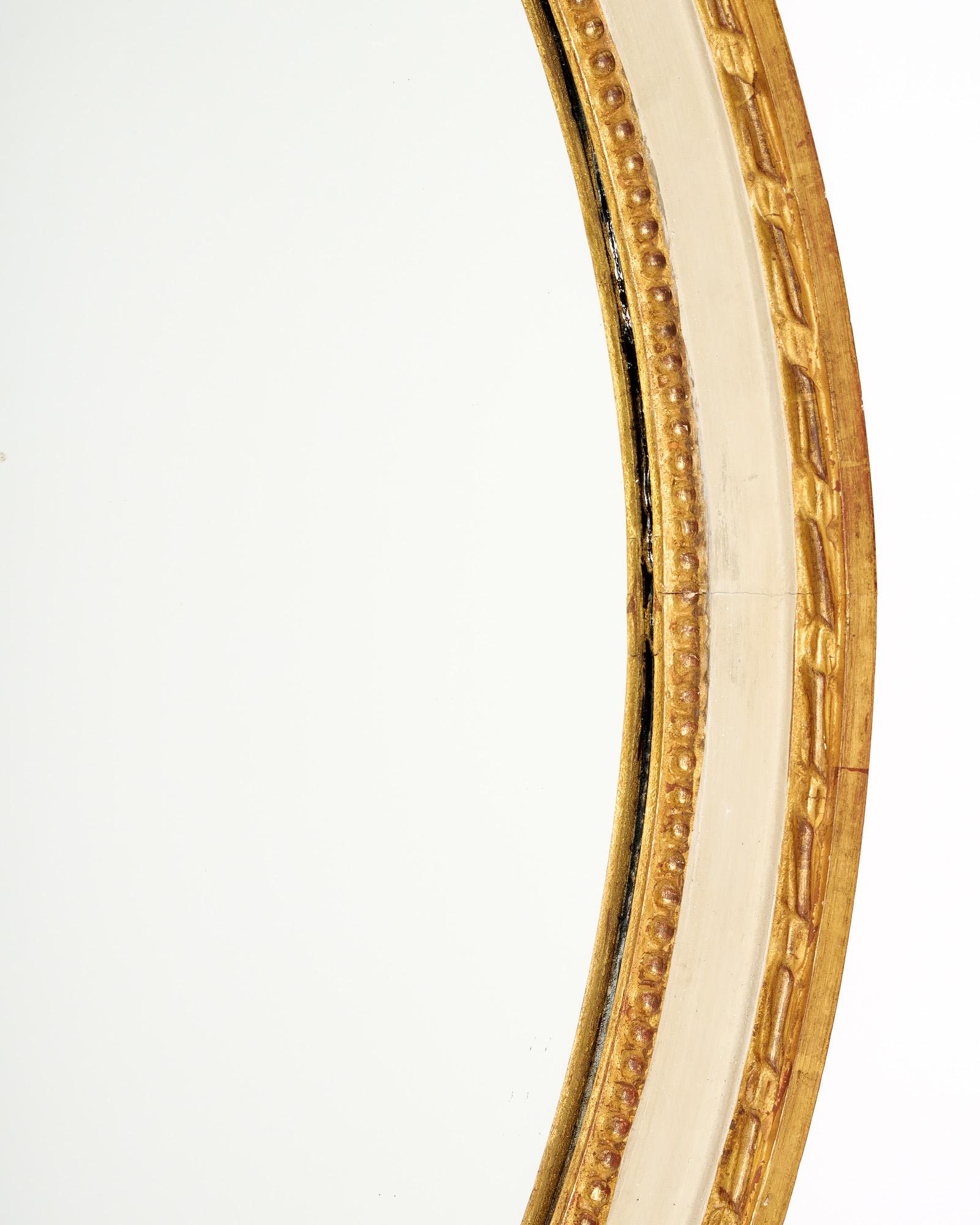 Wood French Antique Mirror For Sale