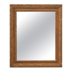 French Antique Mirror Frame with New Glass
