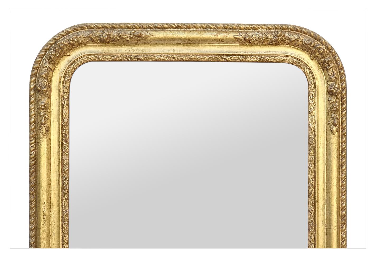 Louis Philippe French Antique Mirror, Louis-Philippe Style, Romantic Inspiration, circa 1860