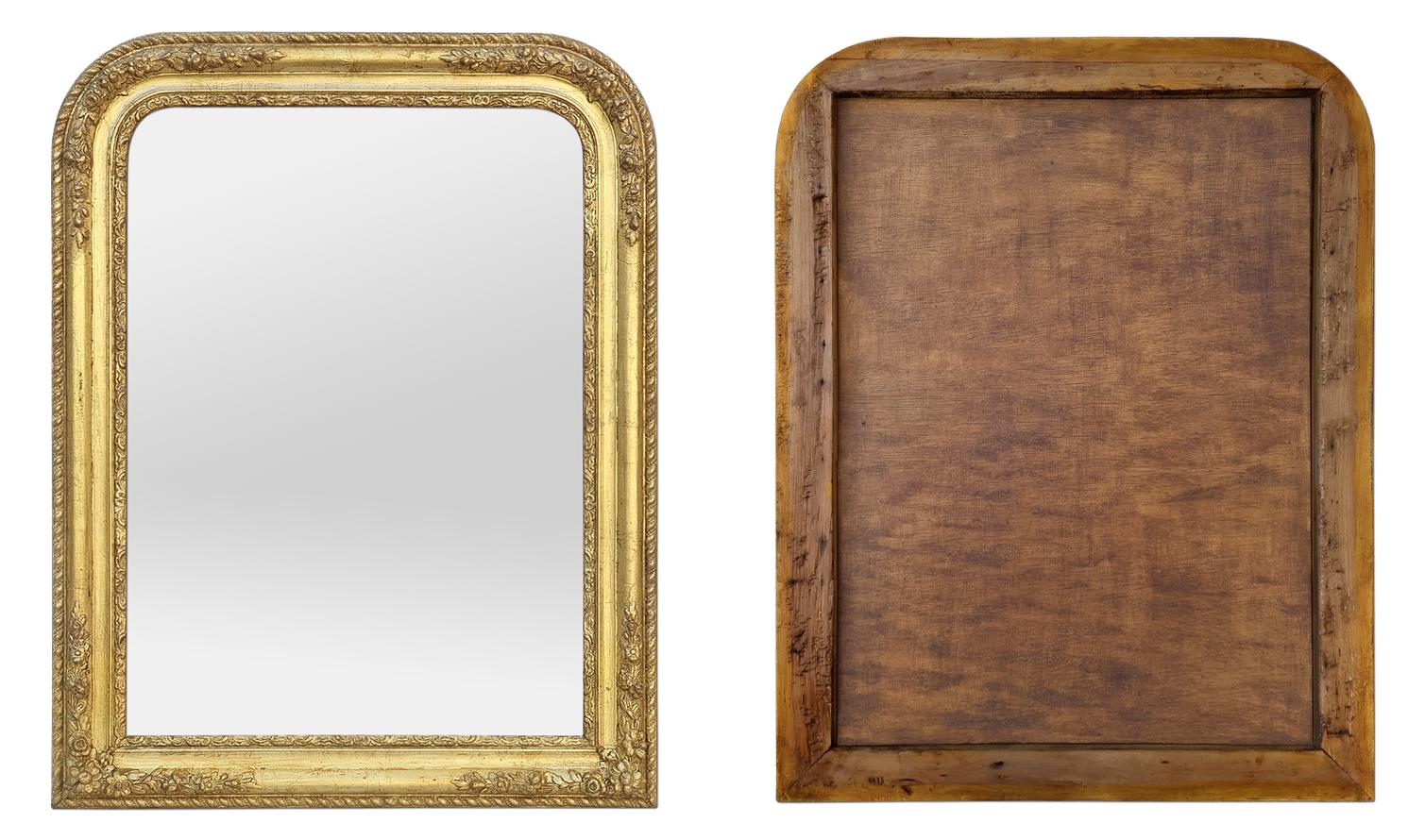 French Antique Mirror, Louis-Philippe Style, Romantic Inspiration, circa 1860 2