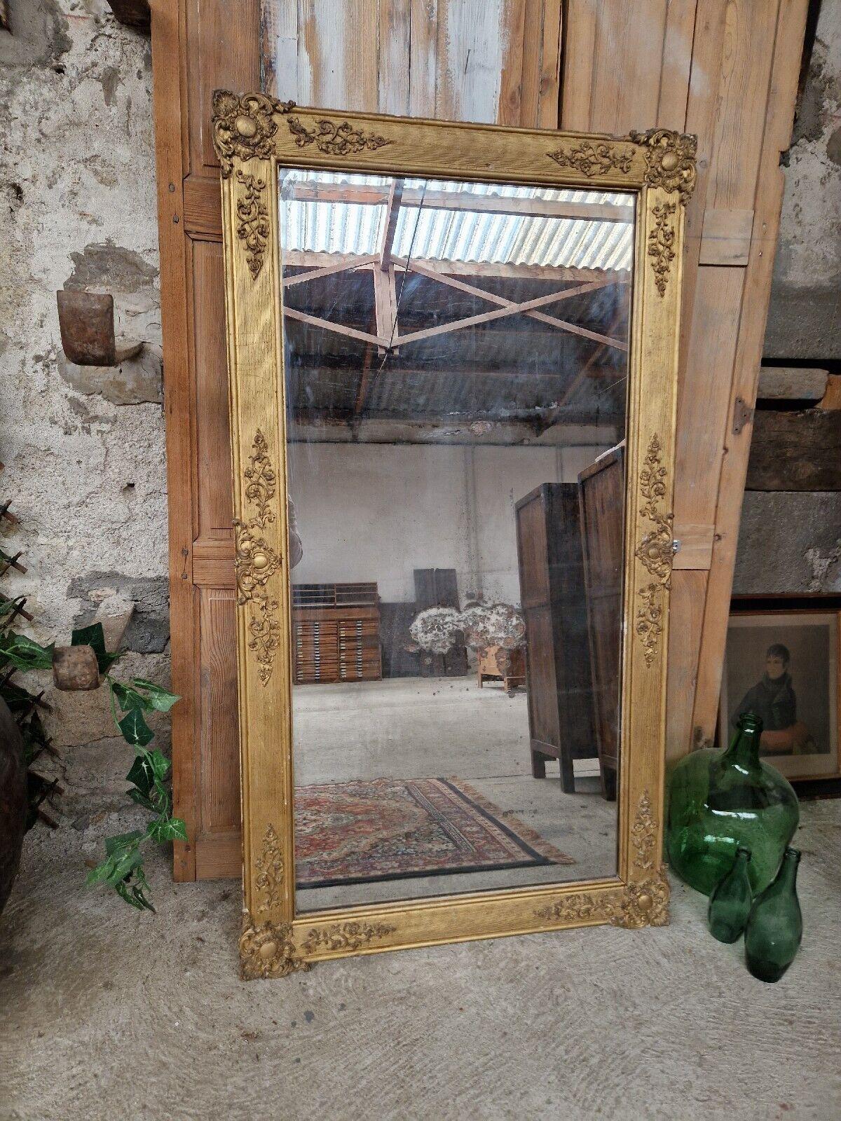 French Antique Mirror Original Gilt Wood Regency Style 19th Century For Sale 6