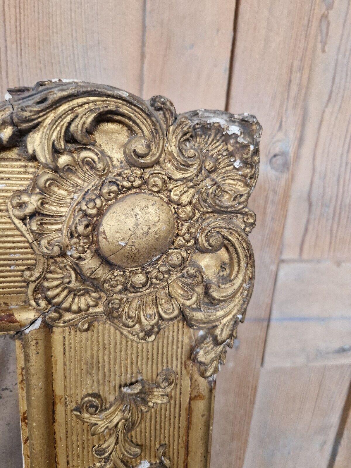 French Antique Mirror Original Gilt Wood Regency Style 19th Century For Sale 1