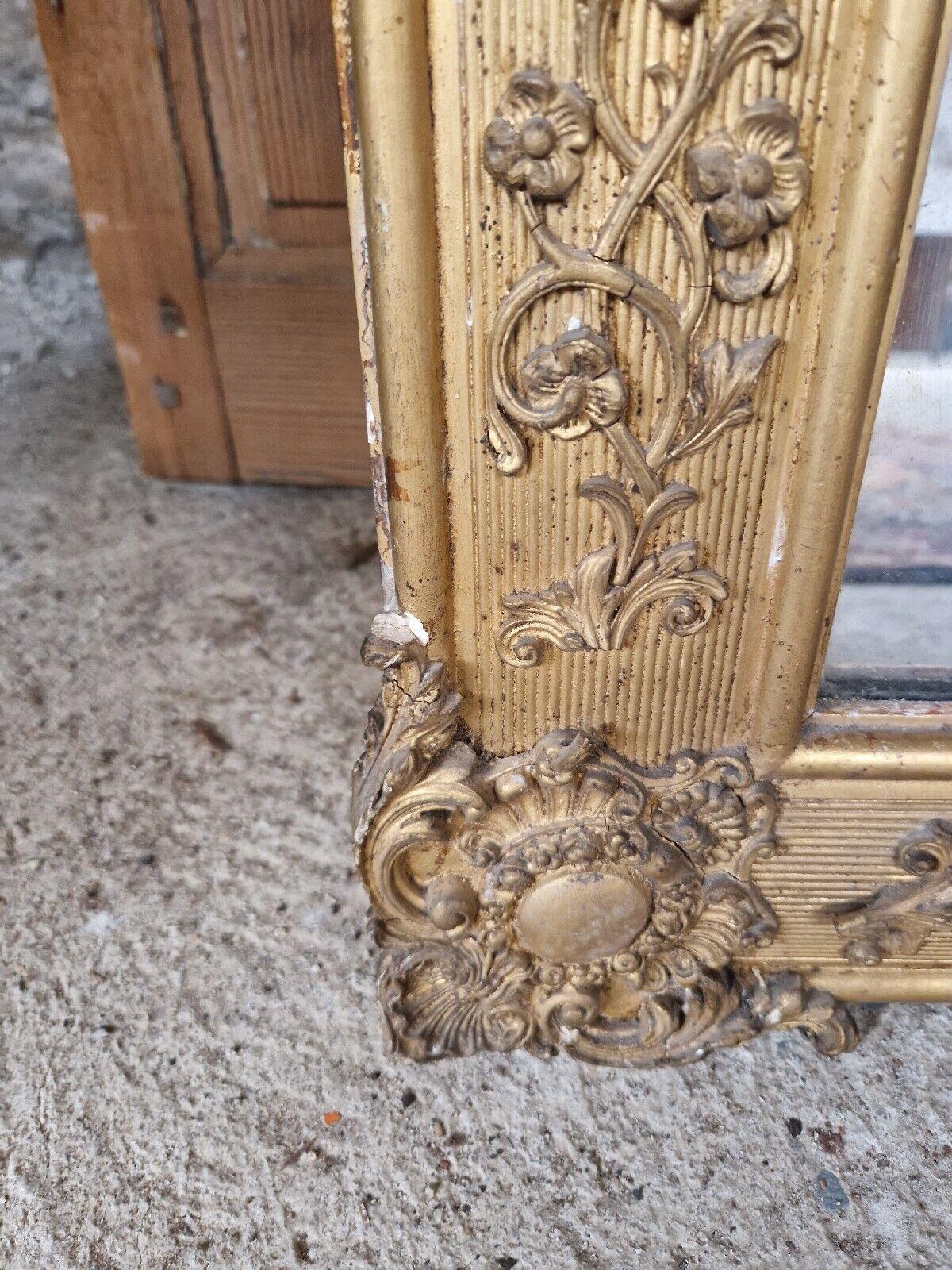 French Antique Mirror Original Gilt Wood Regency Style 19th Century For Sale 5