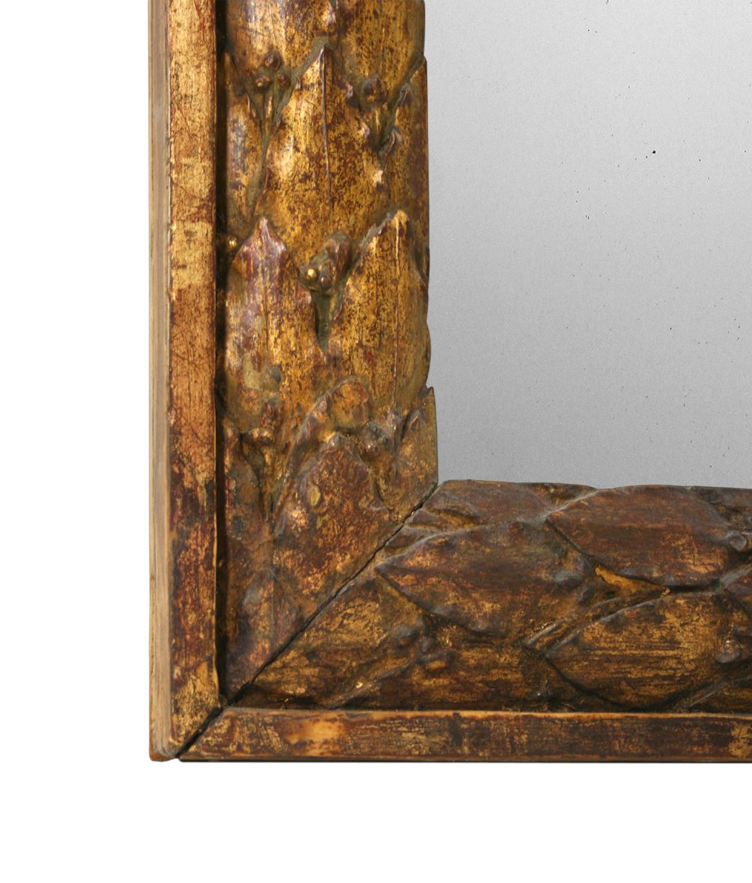 Patinated French Antique Mirror Period Directoire, 18th Century