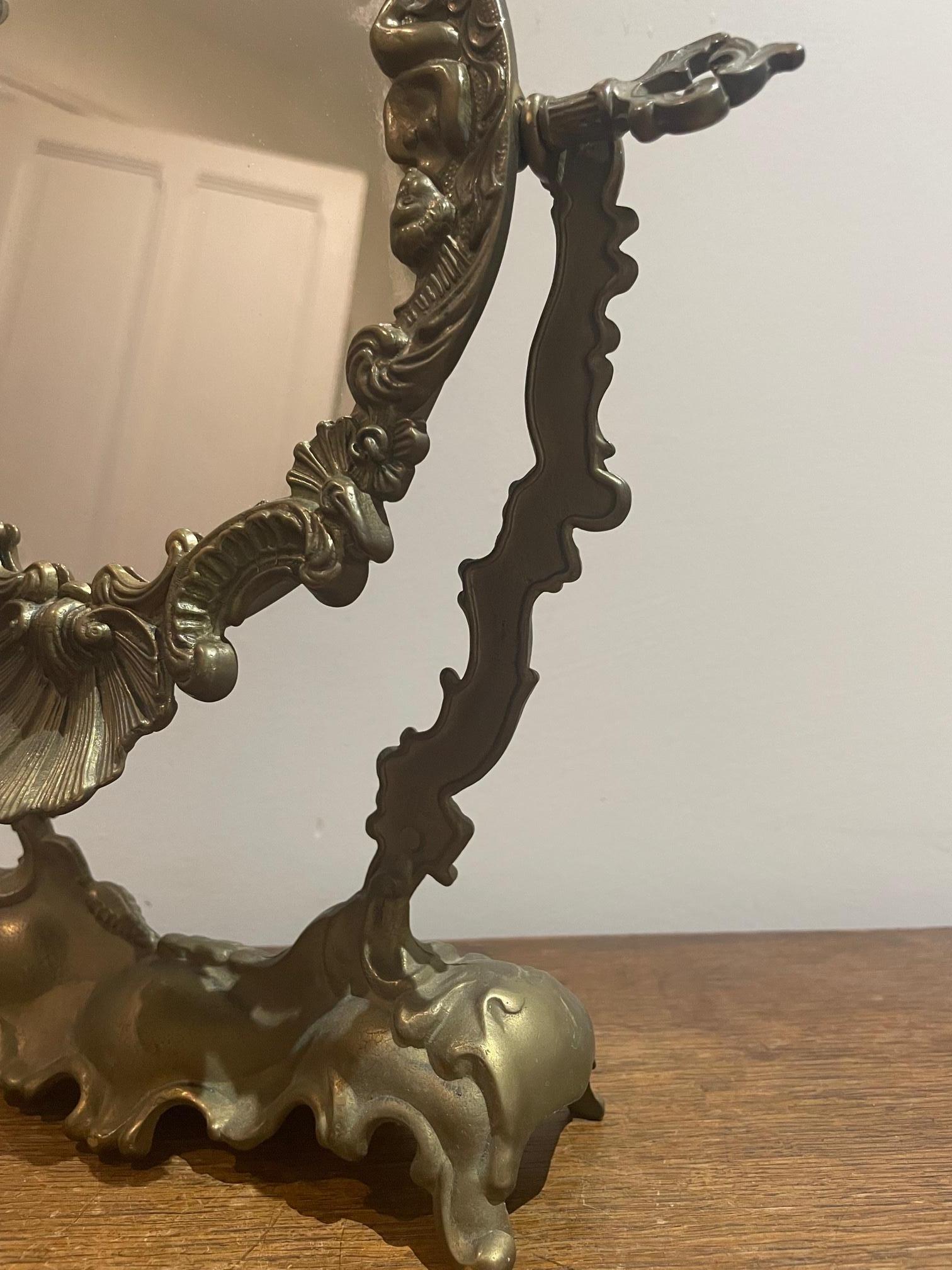 20th Century French Antique Mirror with Cherubs For Sale