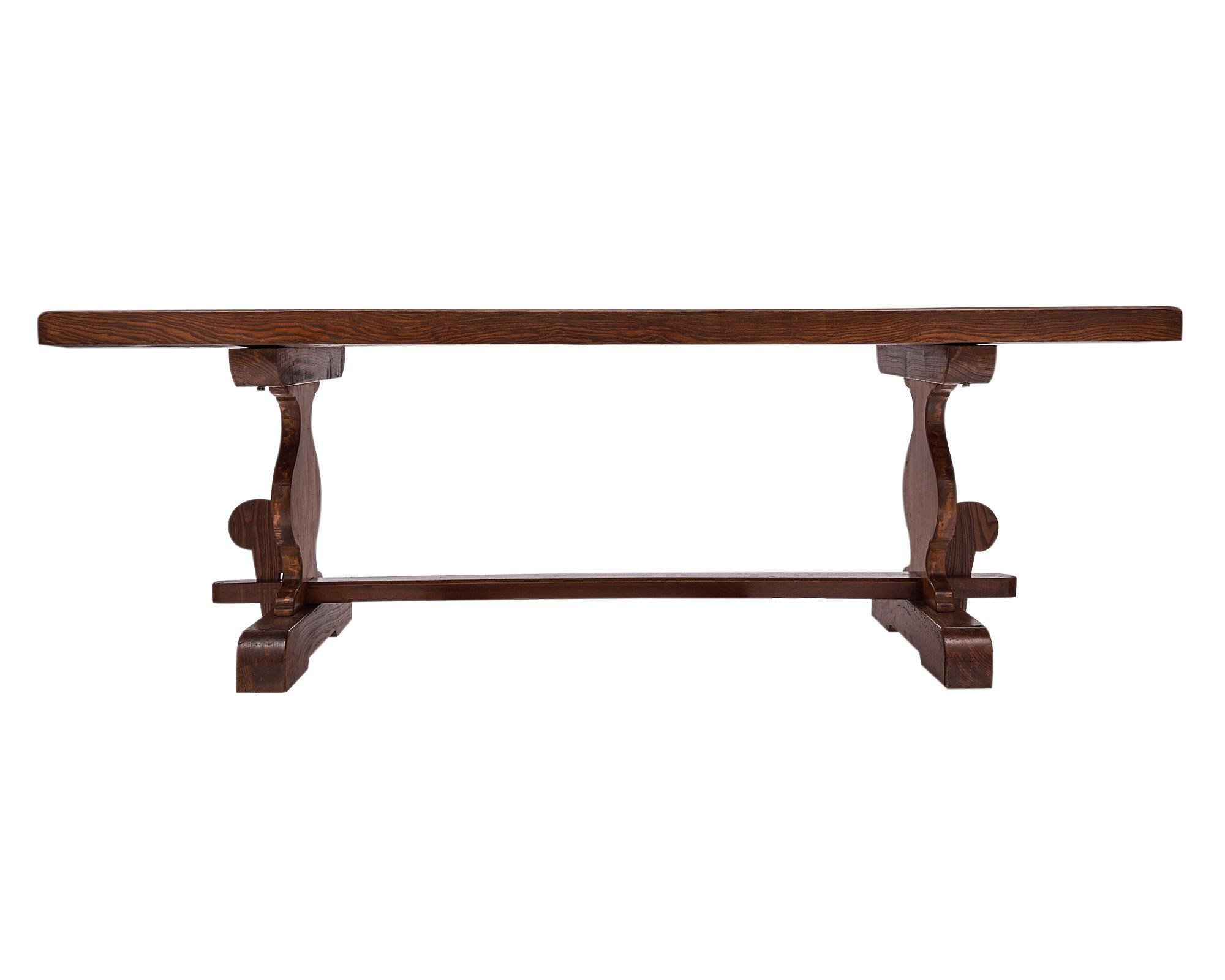 Walnut French Antique Monastery Table For Sale
