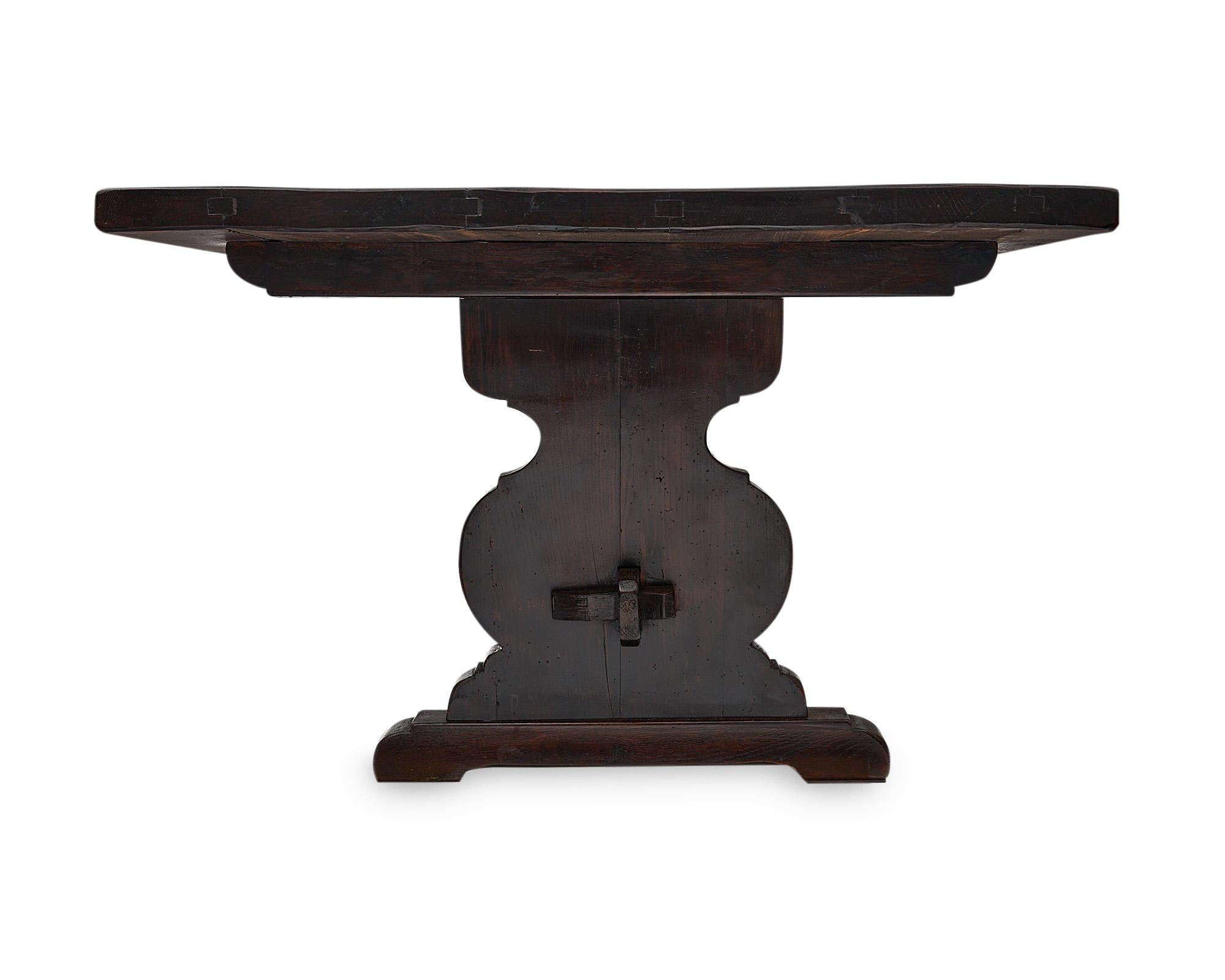 French Antique Monastery Table with Benches 5